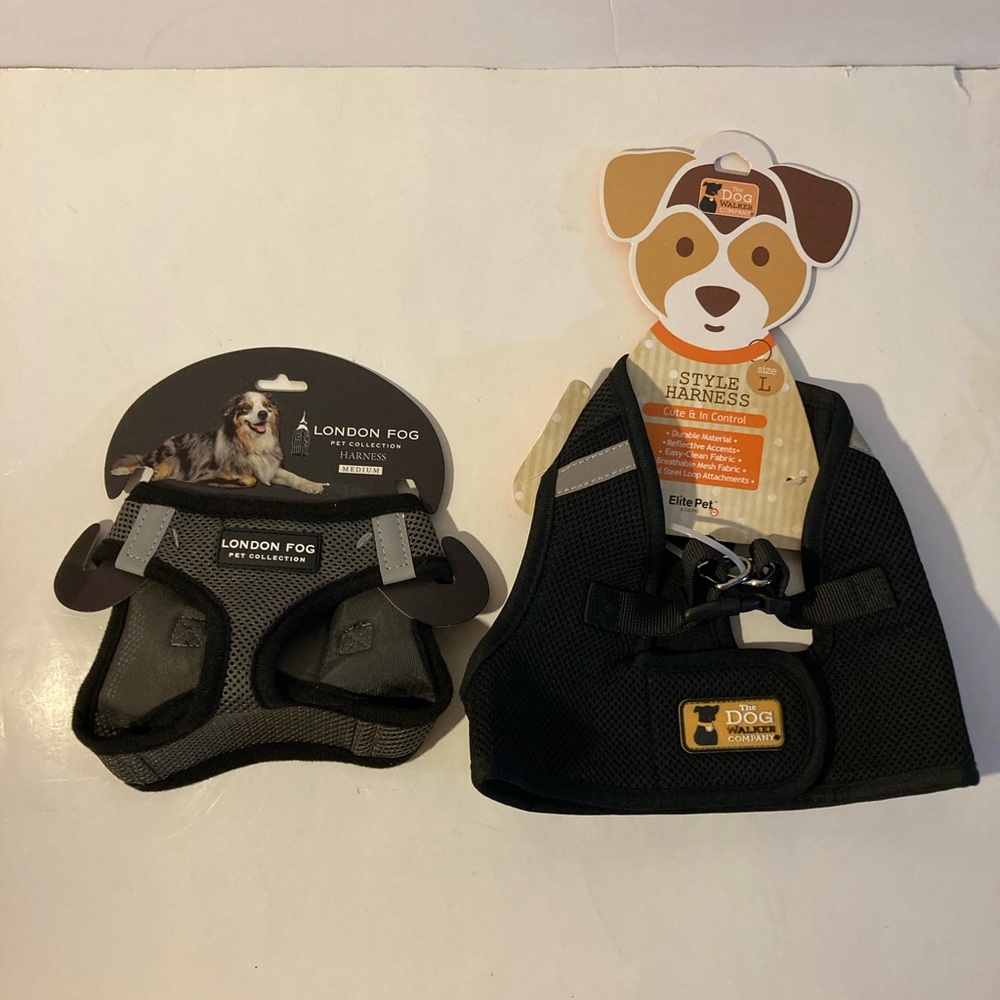 2 London Fog Pet Collection Harness in Gray